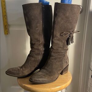 Born Brown Leather Knee-High Boots size 11